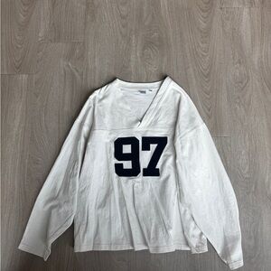 TNA Cream V-Neck Top